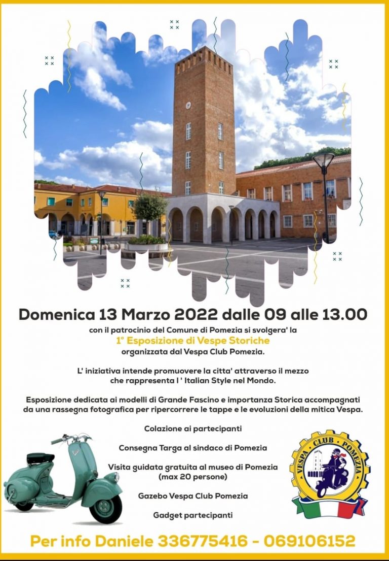 1° esposizione vespe storiche vespa club Pomezia